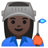 工厂女人:深色肤色emoji素材一 160x160像素