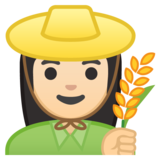 女农夫：浅肤色emoji素材一 160x160像素