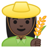 女农夫：深色肤色emoji素材一 160x160像素