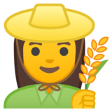 女农夫emoji素材一 160x160像素