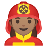 女消防员：中等肤色emoji素材一 160x160像素
