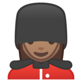 女警卫：中等肤色emoji素材一 160x160像素