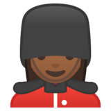 女警卫：中黑肤色emoji素材一 160x160像素