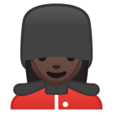 女警卫：深色肤色emoji素材一 160x160像素