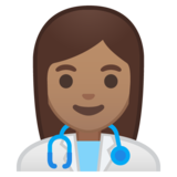 女保健员：中等肤色emoji素材一 160x160像素