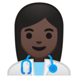 女保健员：深色肤色emoji素材一 160x160像素