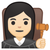 女法官：肤色浅emoji素材一 160x160像素