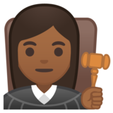 女法官：中黑肤色emoji素材一 160x160像素