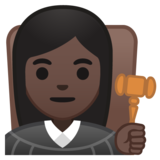 女法官：深色肤色emoji素材一 160x160像素