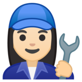 女机械工：浅肤色emoji素材一 160x160像素