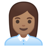 女上班族：中等肤色emoji素材一 160x160像素