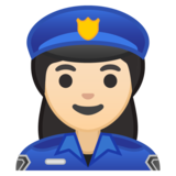 女警官：浅肤色emoji素材一 160x160像素