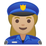 女警官：中浅肤色emoji素材一 160x160像素
