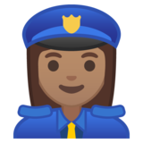 女警官：中等肤色emoji素材一 160x160像素