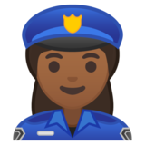 女警官：中黑肤色emoji素材一 160x160像素