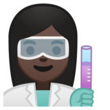 女科学家：深色肤色emoji素材一 160x160像素