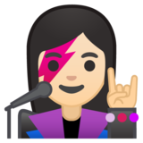 女歌手：浅肤色emoji素材一 160x160像素