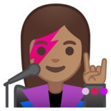 女歌手：中等肤色emoji素材一 160x160像素