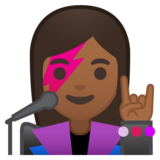 女歌手：中黑肤色emoji素材一 160x160像素