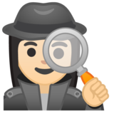 女侦探：浅肤色emoji素材一 160x160像素