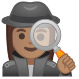 女侦探：中等肤色emoji素材一 160x160像素