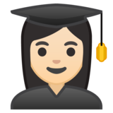 女学生：浅肤色emoji素材一 160x160像素