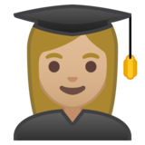 女学生：中浅肤色emoji素材一 160x160像素