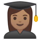 女学生：中等肤色emoji素材一 160x160像素