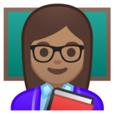 女老师：中等肤色emoji素材一 160x160像素