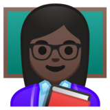 女老师：深色肤色emoji素材一 160x160像素