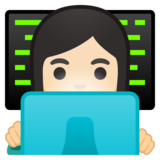 女工程师：浅肤色emoji素材一 160x160像素