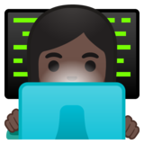 女工程师：深色肤色emoji素材一 160x160像素