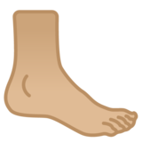 脚：中浅肤色emoji素材一 160x160像素