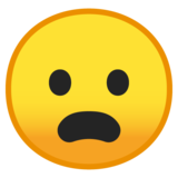 微微张嘴的脸emoji素材一 160x160像素