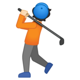 个人高尔夫：浅肤色emoji素材一 160x160像素