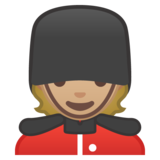 警卫：中浅肤色emoji素材一 160x160像素