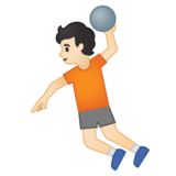 手球运动员:浅肤色emoji素材一 160x160像素