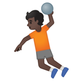 手球运动员：深色肤色emoji素材一 160x160像素