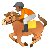 赛马：中等深色肤色emoji素材一 160x160像素