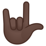 爱你的手势(美国)：黑肤色emoji素材一 160x160像素