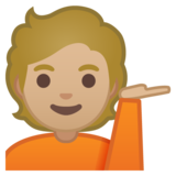 单手举起的人：中浅肤色emoji素材一 160x160像素