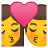 吻：女人，男人emoji素材一 160x160像素