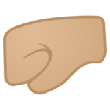 左拳：中浅肤色emoji素材一 160x160像素