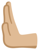 向左推: 中等-浅肤色emoji素材一 160x160像素