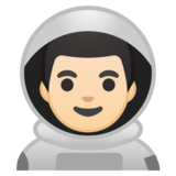 宇航员：浅肤色emoji素材一 160x160像素