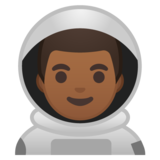 宇航员：中黑肤色emoji素材一 160x160像素