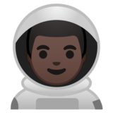 宇航员：深色肤色emoji素材一 160x160像素