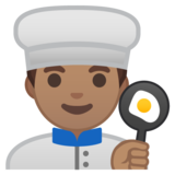 男厨师：中等肤色emoji素材一 160x160像素