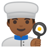 男厨师：中黑肤色emoji素材一 160x160像素