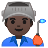 工厂男人：深色肤色emoji素材一 160x160像素